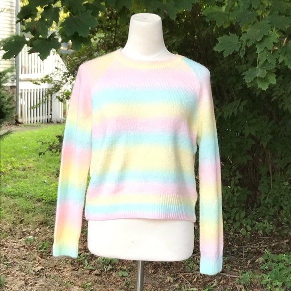 BB Dakota☀️Pastel striped Ombre sweater - Picture 2 of 11